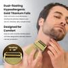 Electric Razor for Men Face with Double Titanium Foils, Professional Barber-Style shavers for Men, USB Rechargeable, Includes Cleaning Brush, Protective Cap & Pouch (Gold) view 2