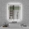 20"*28"LED Bathroom Mirror,Front-Lit and Back-Lit, Stepless Dimmable, 3 Colors CRI90+, Brightness Memory, Shatter-Proof,Anti-Fog LED Vanity Mirror, IP44 Waterproof (Transparent + Glass-2) view 1