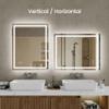 20"*28"LED Bathroom Mirror,Front-Lit and Back-Lit, Stepless Dimmable, 3 Colors CRI90+, Brightness Memory, Shatter-Proof,Anti-Fog LED Vanity Mirror, IP44 Waterproof (Transparent + Glass-2) view 3