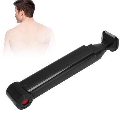 TARSHYRY Back Hair Trimmer for Men, Rechargeable Electric Body Groomer with Retractable Ergonomic Handle, Anti Slip Grip, USB Charging, Water Proof for Beard and Facial Trimmer (Black)
