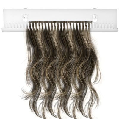 HEANUJJ Sturdy Acrylic Hair Extension Holder Wall Mount Suction Cup Hooks Hair Extension Organizer for Styling and Drying