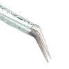Nail Art Tweezers Stainless Steel Lightweight Versatile Fine Point Silicone Pressing Head Comfortable Grip for Salon Home Use 4 Pack view 2