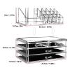 MAVIS LAVEN Makeup Vanity Organizer, Stackable Clear Cosmetic Display Case with 2 Drawers and 1 Tray, for Makeup Brush Lipstick Jewelry view 2