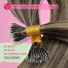 YoungSee Nano Ring Hair Extensions Highlight Hair Extensions Nano Dark Brown Highlights Caramel Blonde Hair Extension Nanobead Pre Bonded Remy Hair Extension for Adding Volume 22in 50 Strands 50g view 3