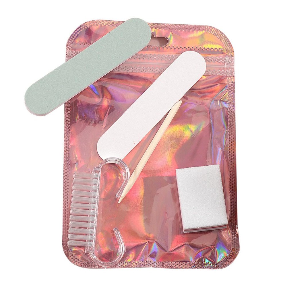 20 pcs Disposable Nail Tool Set, rubbing Strip, polishing Strip, Wooden Stick, Horn Brush Tool kit