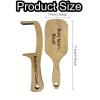 2PS Wooden Comb for Bald Men, Fun Gift Idea, Non-Electric Pine Wood Craft, Perfect for Christmas, Harsh Hair Styling Tool, Hair Styling Combs view 2