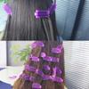 90PCS Hair Perm Rods Hair Curlers Rollers Wave Heat Perm Rod Root Fluffy Clamp DIY Clip Hairdressing Styling Tool(Purple & Pink) view 2