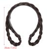 arzgul Soft Braided Animal Ears Hair Hoop Stylish Twist Headwear For Women Girls Nonslip Comfortable Daily Use(Dark Brown) view 3