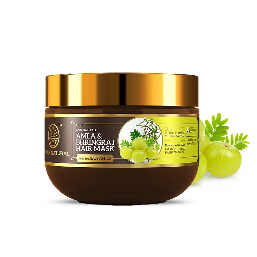 Botanics Amla and Bhringraj Hair Mask 200gm, Anti-Hair Fall, Paraben, Silicone and Sulphate Free, Suitable for All Hair Types, 180 gram (Pack of 1)