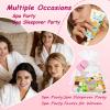 160 PCS Spa Party Supplies for Girls Women, Include Facial Mask, Hand Creams, Lip Balms, Eye Mask, Lip Mask, Foot Bath Bombs, Mothers Day Gift, Sleepover Party Favors Bulk Gifts for Girls Women view 3