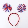 JEATHA Foil Strips Pom Pom Headband Tinsel Fashion Headband Hair Accessory for Women Red White Black One Size view 4