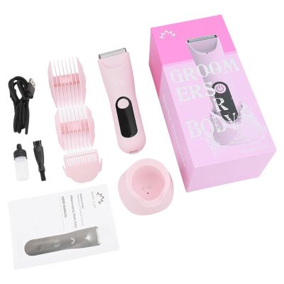 Wet and Dry Hair Remover with Interchangeable Ceramic USB Charging Stand Water Wet and Dry Shaver Portable Travel Grooming Kit
