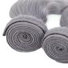 Silver Grey Body Wave Bundles Human Hair 16 18 20 Inch Virgin Human Hair Weave Extension 3 Bundles Brazilian Unprocessed Virgin Soft Quick Weave Hair for Black Women view 4