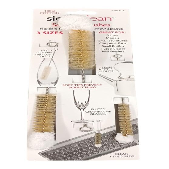 Replacement for fits Siege Clean Soft Tip Brushes, 3 Sizes, 100% Cotton, 626