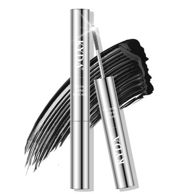 3D Curling Iron Wand Mascara, Black Washable Metal Wand Mascara, Ultra-Fine Tubing Mascaras, Waterproof and Smudge-proof, No Flaking and Clumping, Natural Thick Clear Lashes looking