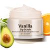 Vanilla Lip Scrub Exfoliator & Moisturizer for Dry Chapped Lips, Gentle Sugar Scrubber Cream with Avocado Oil & Vitamin C, Deep Cleanse & Soothing Lip Care, 1.76 OZ view 1