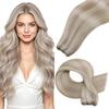 Hetto Sew in Hair Extensions Real Human Hair Ash Blonde 16Inch 80g view 1