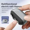 2026 New 3 in 1 Automatic Electric Nail Clippers for Seniors with Polishing and Led Light, Painless Toenail Trimmer for Thick Nails, Arthritis, Low Vision (Black) view 3