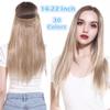 ALLUREMOUR Synthetic No Clip Hair Extension Ombre Natural Fake False Long Straight Hairpiece Blonde Hair For Women ALLUREMOUR(Medium ash brown,14inches) view 2