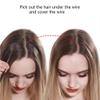 ALLUREMOUR Synthetic No Clip Hair Extension Ombre Natural Fake False Long Straight Hairpiece Blonde Hair For Women ALLUREMOUR(Medium ash brown,14inches) view 3
