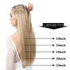 ALLUREMOUR Synthetic No Clip Hair Extension Ombre Natural Fake False Long Straight Hairpiece Blonde Hair For Women ALLUREMOUR(Medium ash brown,14inches) view 4