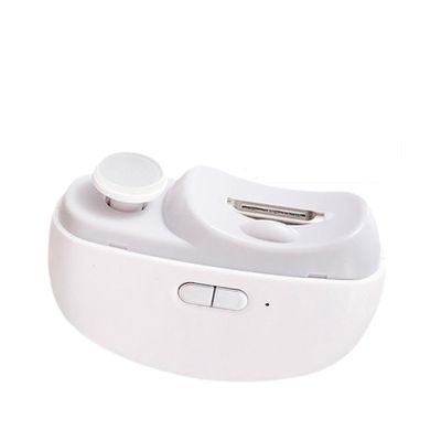 2026 New 3 in 1 Automatic Electric Nail Clippers for Seniors with Polishing and Led Light, Painless Toenail Trimmer for Thick Nails, Arthritis, Low Vision (White)