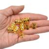 Aluminum Dread Locks 400 Pcs Hair Bead Braid Rings Dreadlocks Beads Metal Cuffs Aluminum Dread Locks for Styling(200 Silver 200 Gold) view 3