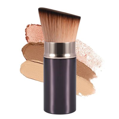 Angled Retractable Kabuki Brush for Foundation, Blush & Bronzer 1 Ct