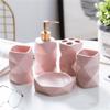 Ceramic Toiletries 4-Piece Nordic Toiletries 4-Piece Bathroom Gift Set Mouthwash Cup view 3