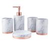 Ceramic Bathroom Five-Piece Toiletries Hotel Supplies Toiletries Set Washbasin Decoration Mouthwash Cup view 1