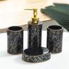 Bathroom Toiletries 4-Piece Toiletries Bathroom Items Ceramic Household Items Lotion Bottle Toothbrush Holder view 2