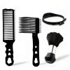 4PCS Blend Friend Fade Comb Set,Barber Fade Comb, Self Haircut Kit for Men, Haircut Gradient Hair Comb Compatible withall Hair Clippers Barber Accessories,for Home,Salon (Black) view 2