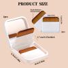 3 Pcs Flat Foundation Brush and Makeup Mirror, Travel Makeup Brushes Kit Women Daily Use view 2