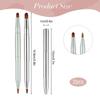2 Pack Retractable Lip Brush Double-Ended Lip Makeup Brushes for Lipstick with Cap Lipstick Brush Lip-Gloss Applicator Travel, Silver Green view 2