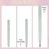 2 Pack Retractable Lip Brush Double-Ended Lip Makeup Brushes for Lipstick with Cap Lipstick Brush Lip-Gloss Applicator Travel, Silver Green view 4