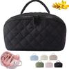 Pioautiy Illuminate Makeup Bag, Illuminate Travel Makeup Bag That Opens Flat, 180 Makeup Bag That Opens Wide Lie Flat MakeupBag, Large Capacity Toiletry Organizer for Women (Black) view 1