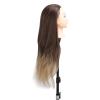 KunEchevyr Blonde Gray Gradient Wig Hair Mannequin Head, Hairdressing Styling Training Head, High Temperature Synthetic Hair with Clear Hairline, Braiding Practice Doll Head Kit for Beauty St view 4