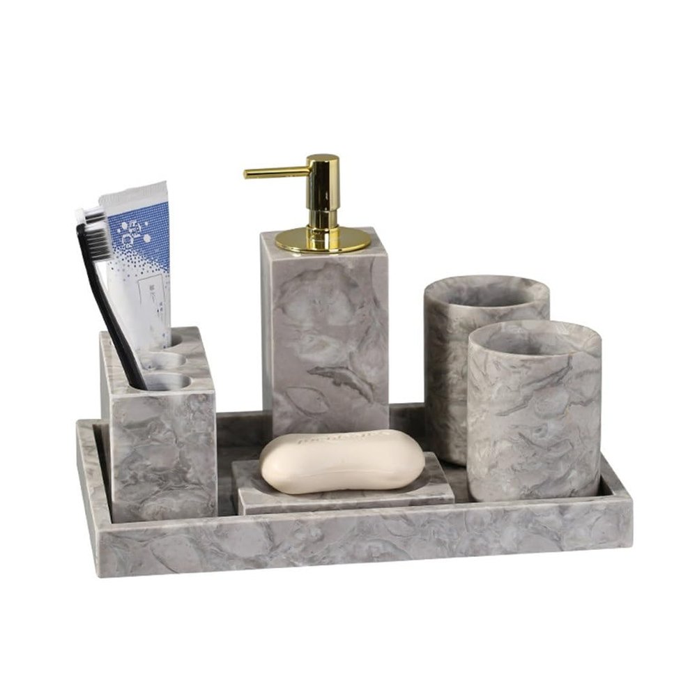 Bathroom Decoration Wash Set Marble Bath Hotel Model House Home Supplies Soft Wear Kit
