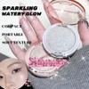 Highlighter Makeup Palette for Blush, Contour, Shadow, Face or Eye Makeup, Shimmer Glow, Creamy Mousse Pressed Powder, Intensely Pigmented, Glitter Sparkling, B03-01# Silver Pearl view 3