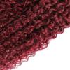 Dark Burgundy Human Hair Bundles Curly Wave 16 18 20 Inch Color 99j# Bundles Human Hair Burgundy 100G Per Bundle 300g Total Unprocessed Brazilian Virgin view 4