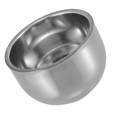 VICASKY Stainless Steel Shaving Soap Cup Double Layer Bowl for Travel Compact Grooming Accessory with Polished Finish for Holding Shaving Soap Brushes and Facial Foam