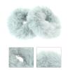 SHOWERORO 2pcs Faux Fur Hair Scrunchies Elastic Ponytail Holders Soft Fluffy Hair Rings for Women Winter Pretty in Mint Green view 4
