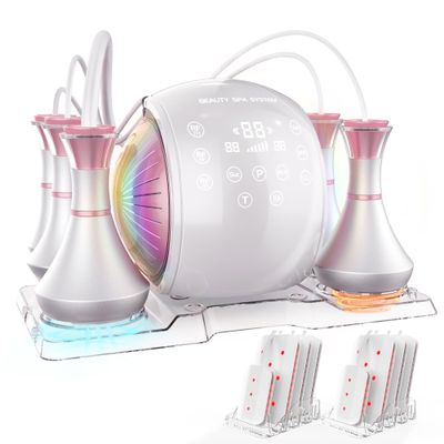 Elite Body Massage Beauty MachineMultifunctional Device with Multiple Handles for Face and Body Care,Home Use and Spa-Like Experience