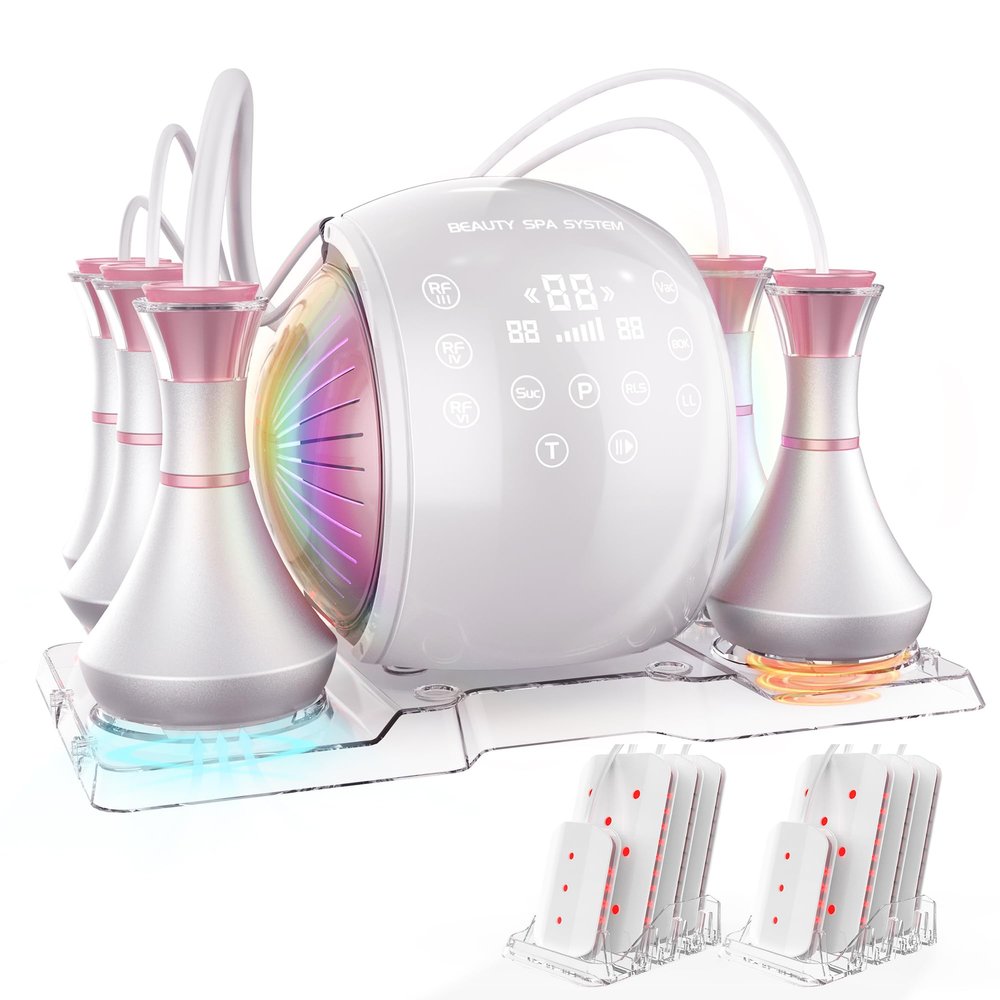 Elite Body Massage Beauty MachineMultifunctional Device with Multiple Handles for Face and Body Care,Home Use and Spa-Like Experience