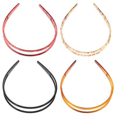 LALADEFIEE 4pcs Women's Hollow Teeth Headbands Non-slip Hair Styling Tools for Face Washing Makeup Exercise and Everyday Use and Versatile Hair Accessories