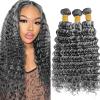 Grey Human Hair Bundles 18 20 22 Inch Deep Wave Bundles 12A Human Hair 100% Unprocessed Brazilian Virgin Hair Quick Weave Extensions P1B/Grey for Women view 1