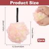 2 Pack Loofah Sponge Shower Loofahs - 2 Colors Bath Sponges Mesh Balls for Body Scrubber - Exfoliator Wash Back Scrubber Bathroom Men Women - Scrubbers Cleaning Bathing Accessories view 2
