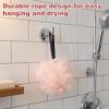 2 Pack Loofah Sponge Shower Loofahs - 2 Colors Bath Sponges Mesh Balls for Body Scrubber - Exfoliator Wash Back Scrubber Bathroom Men Women - Scrubbers Cleaning Bathing Accessories view 3