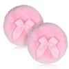 2 PCS Dusting Powder Puff, 3.4 Inch Soft Dusting Puffs Large Fluffy Powder Puff, Washable Reusable, Big Fluffy Puffs for Women Makeup Face Body(Pink+pink) view 1