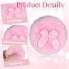 2 PCS Dusting Powder Puff, 3.4 Inch Soft Dusting Puffs Large Fluffy Powder Puff, Washable Reusable, Big Fluffy Puffs for Women Makeup Face Body(Pink+pink) view 2